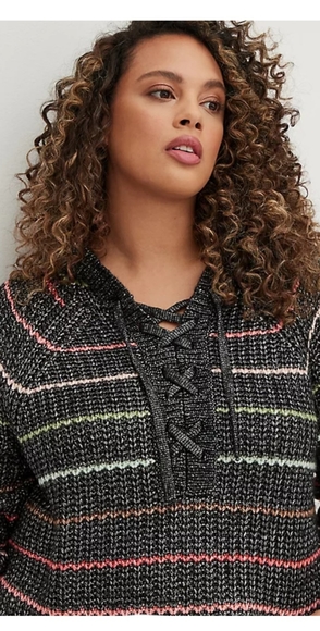 Multi Striped Hoodie Sweater - Picture 2 of 5